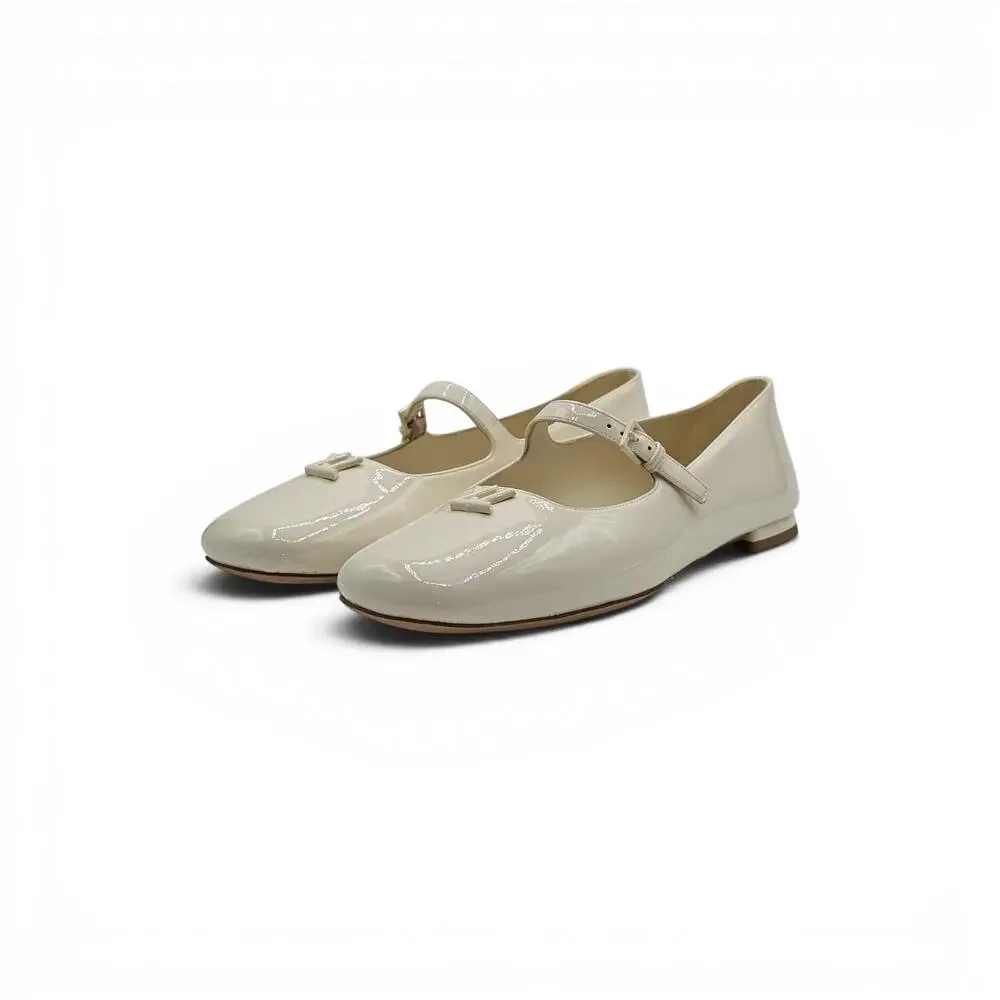 Louis Vuitton Swing Flat Mary Jane Ballerina Shoes Ivory - $1080